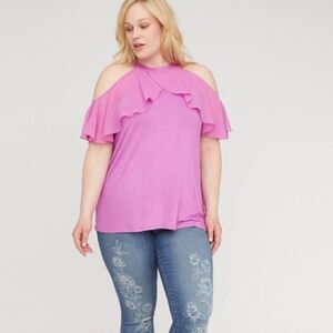 Lane Bryant Halter Ruffle Top